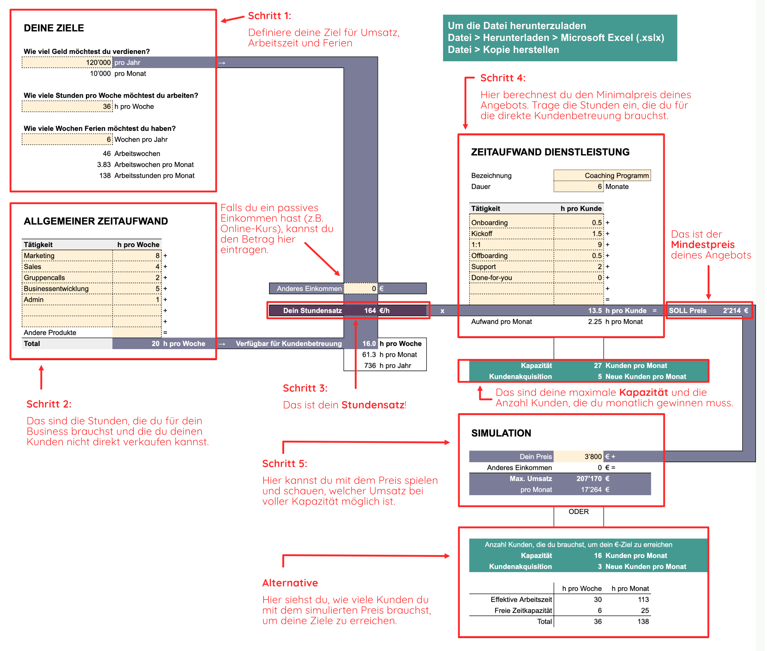 Pricing Tool Screenshot